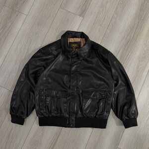 Rare Vintage Airforce Kids Boys Leather Jacket